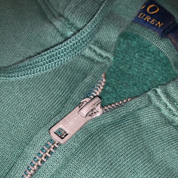 POLO RALPH LAUREN Green w/ Orange Pony Hoodie Sweatshirt 3XLT / 4XLT Big & Tall - Picture 5 of 9